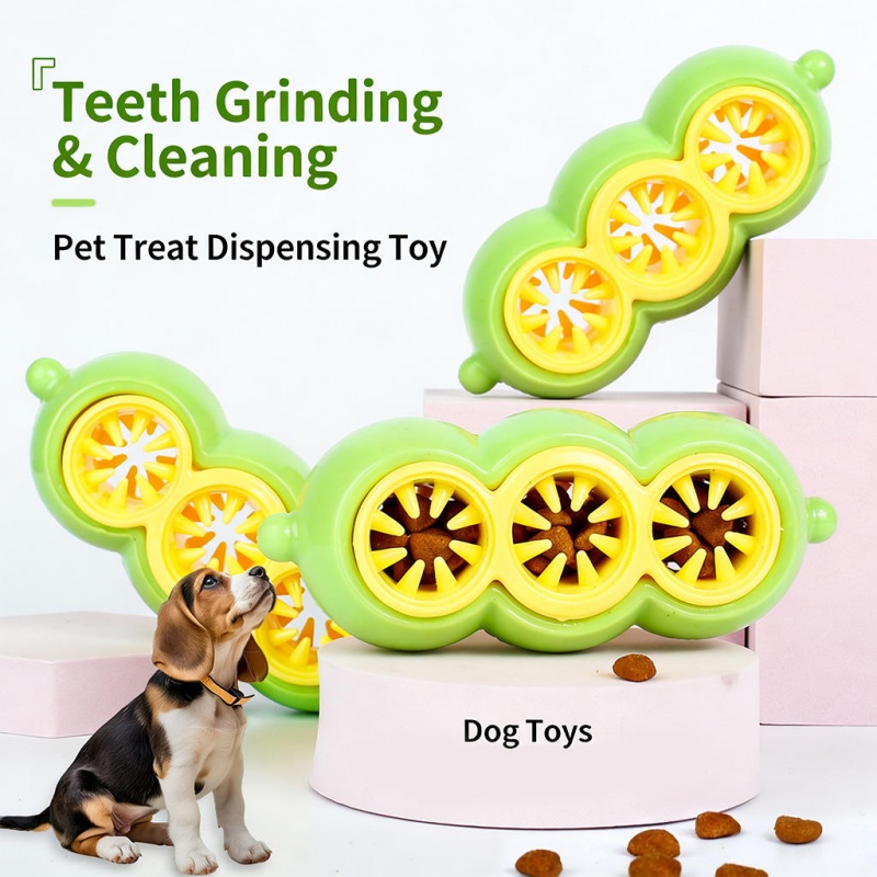 Rubber Treat Dispensing Dog Toy - Jouet à mâcher interactif pour chien